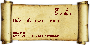 Böröndy Laura névjegykártya